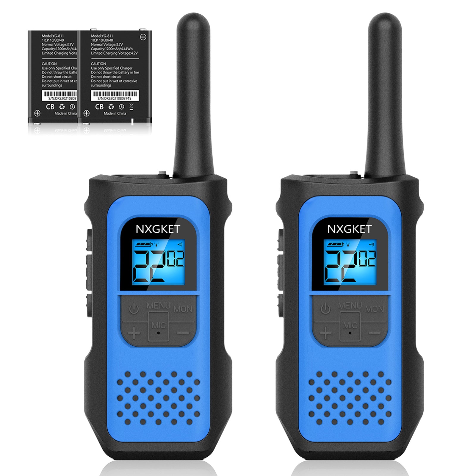 NXGKET Talkie Walkie pour Enfants Adultes, Takie-Walkie Longue Portée 5 km, Rechargeable 16 Canaux Radio avec Batterie Li-ION 1200 mAh Câble USB-C VOX pour Camping, Randonnée, Jouet, Lot de 2 NXGKET Talkie Walkie pour Enfants Adultes, Takie-Walkie Longue Portée 5 km, Rechargeable 16 Canaux Radio avec Batterie Li-ION 1200 mAh Câble USB-C VOX pour Camping, Randonnée, Jouet, Lot de 2