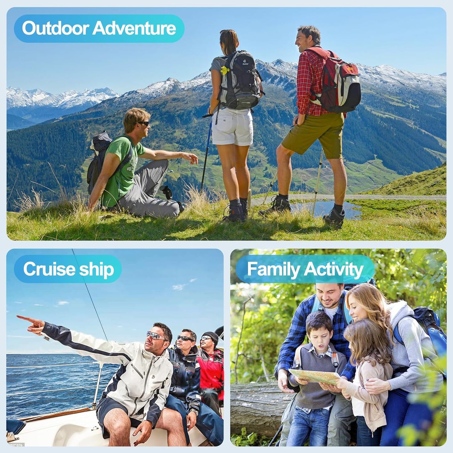 Walkie Talkies Long Range, NXGKET Rechargeable 2 Way Radio for Kids Adults 22 FRS Channels with NOAA Weather Alert, USB Walky Talky with 1800mAh Li-ion Battery for Family Game Outside Adventure Hiking