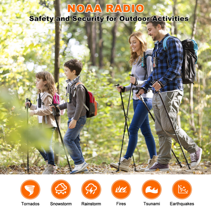 Walkie Talkies Long Range for Adults Kids Distance Rechargeable Walkie Talkies 4 Pack Waterproof with FRS 2-Way Radios Waki Taki NOAA VOX Built-in Li-ion Battery for Camping Hiking Biking Cruises