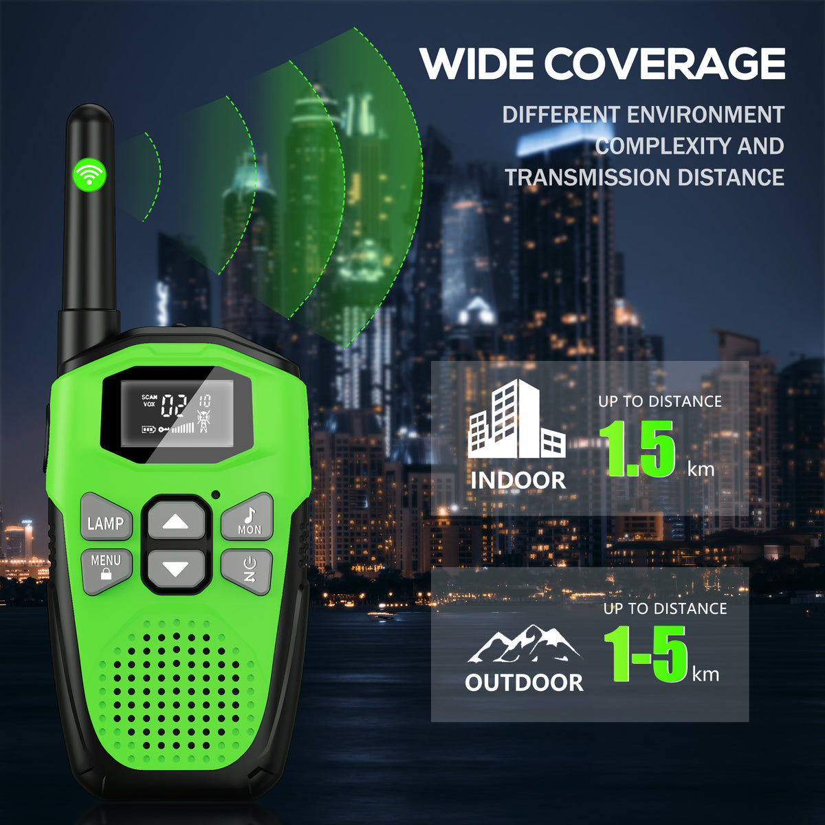 Radio Communication Enfants Adultes VOX Talkies Walkies NXGKET 2 Pièces - Portée 5km Rechargeable Enfants Adultes Talkie Walkie Camping Randonnée Radio Communication Enfants Adultes VOX Talkies Walkies NXGKET 2 Pièces - Portée 5km Rechargeable Enfants Adultes Talkie Walkie Camping Randonnée