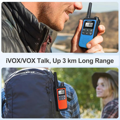 Walkie Talkies for Adults 3 Pack,Two Way Radios Long Range Rechargeable Walkie Talkies with Earpiece Jack Bulit-in 1800mAh Li-ion Battery,22 Channels,LED Flashlight,USB Charger,NOAA Walky Talky