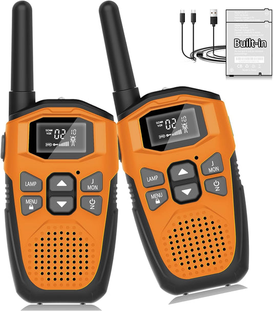 Walkie Talkie Kids, Rechargeable 2 Way Radio Walky Talky 3 Pack