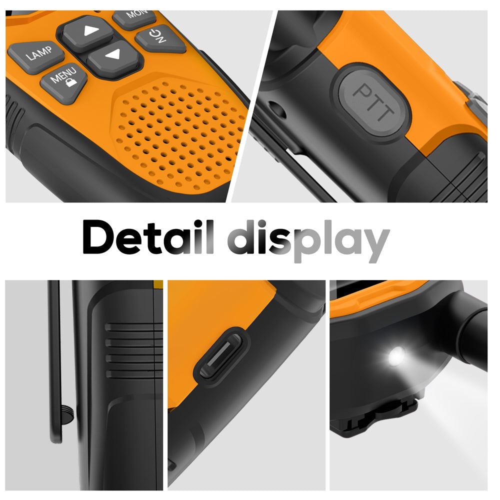Walkie Talkies Long Range for Kids 3 Pack, DURLK Rechargeable 2 Way Radios 22 Channels with LED Flashlight, VOX, Clear Voice Type-C Charging Portable for Boys Girls Gift,Built-in Li-ion Batteries