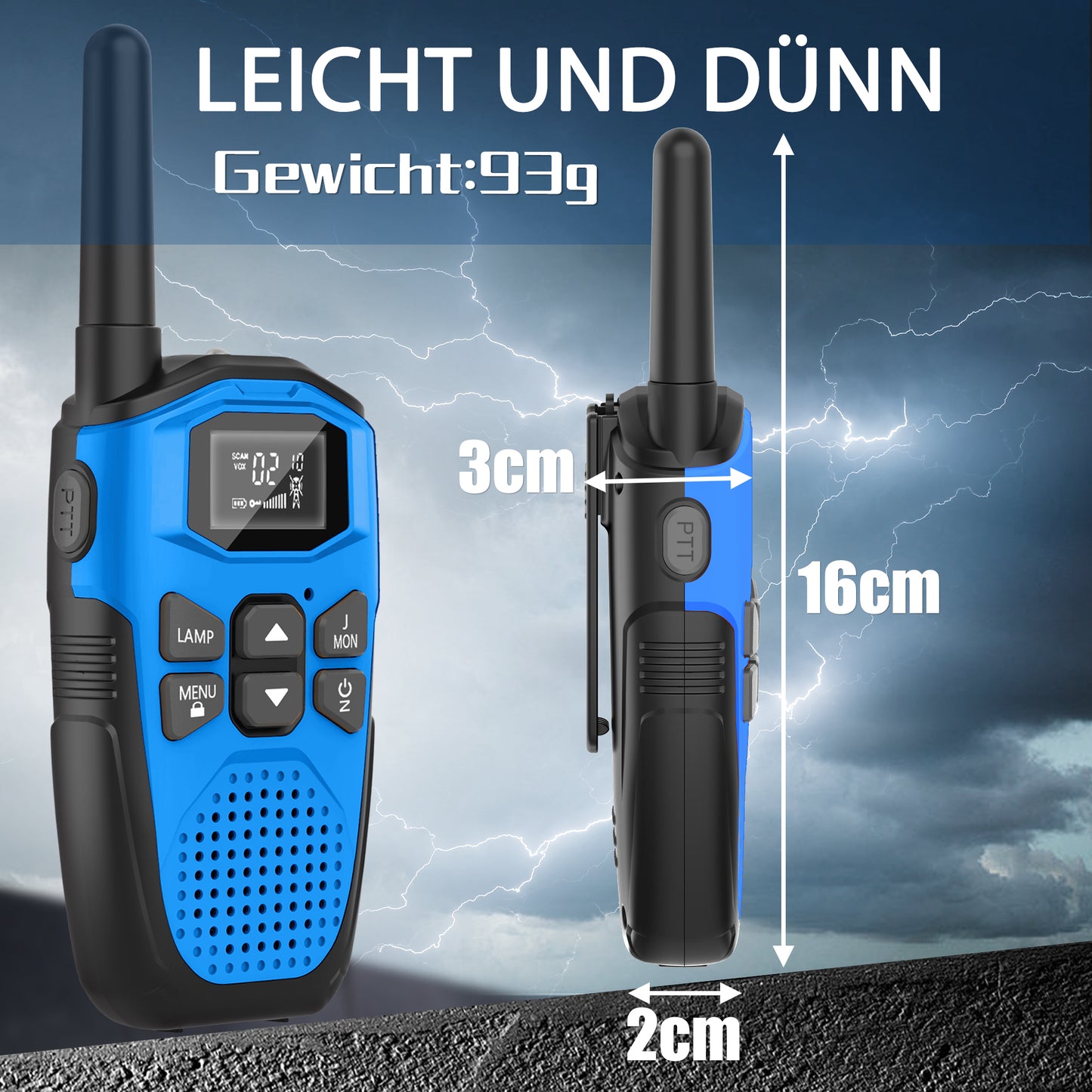 Walkie Talkies for Adults Long Range 4 Pack, NXGKET Rechargeable Kids Walky Talky with Built-In Li-Ion Battery, 16 Channels Radio with Type-C Charging Cable,VOX Function,LED Flashlight, for Camping