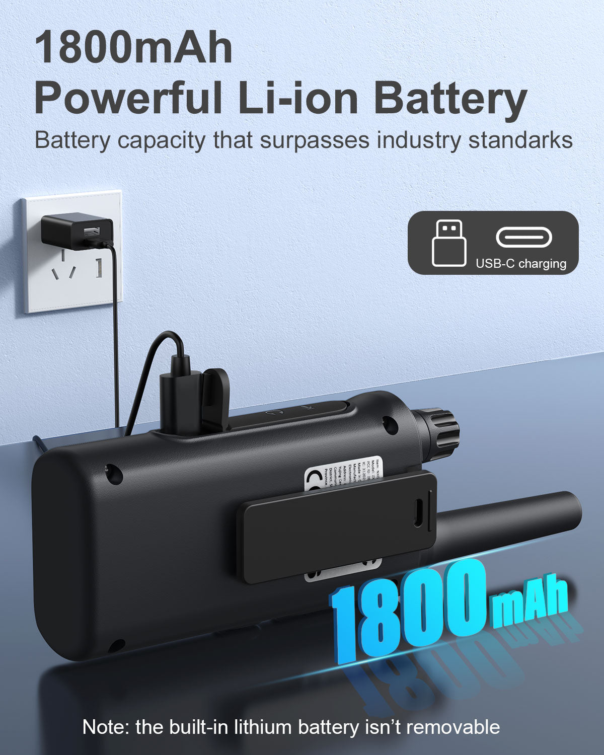 Walkie Talkies for Adults 3 Pack,Two Way Radios Long Range Rechargeable Walkie Talkies with Earpiece Jack Bulit-in 1800mAh Li-ion Battery,22 Channels,LED Flashlight,USB Charger,NOAA Walky Talky